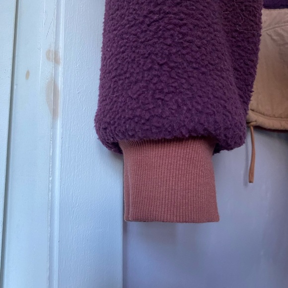 Fleece Pullover Burgundy Jacket - Picture 9 of 15